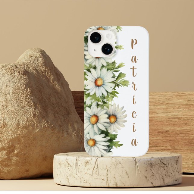 Coques Case-Mate iPhone Elégante aquarelle Fleurs marguerites (Créateur téléchargé)