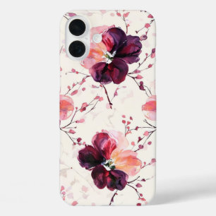 Coque Pour iPhone 16 Plus Elégante aquarelle Floral & Branches Motif