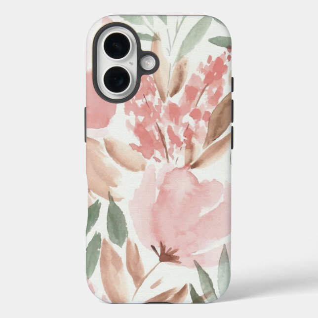 Coques Case-Mate iPhone Elégante aquarelle florale (Verso)