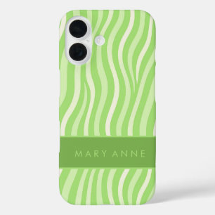 Coque Pour iPhone 16 Élégante bande verticale ondulée rétro