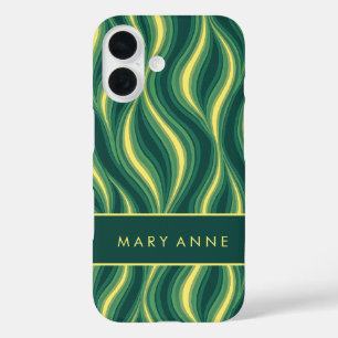 Coque Pour iPhone 16 Élégante bande verticale ondulée rétro