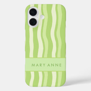 Coque Pour iPhone 16 Élégante bande verticale ondulée rétro