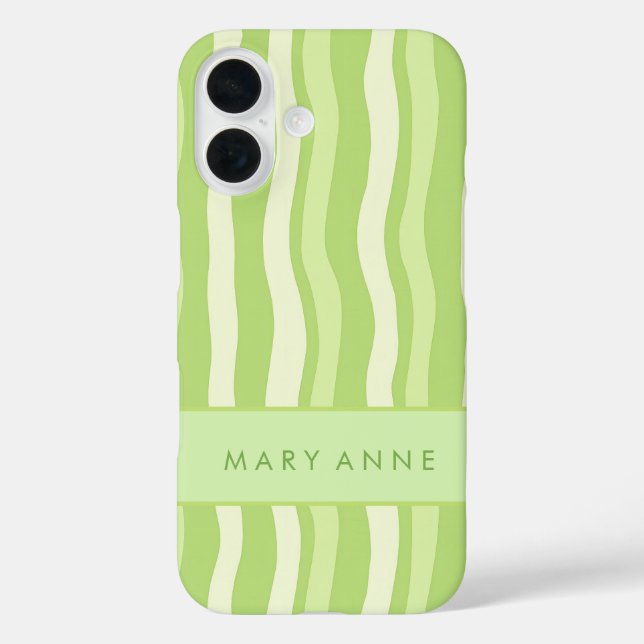 Coques Case-Mate iPhone Élégante bande verticale ondulée rétro (Verso)