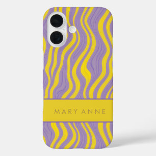 Coque Pour iPhone 16 Élégante bande verticale ondulée rétro