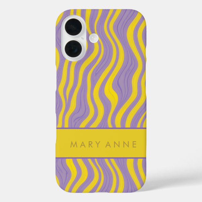 Coques Case-Mate iPhone Élégante bande verticale ondulée rétro (Verso)