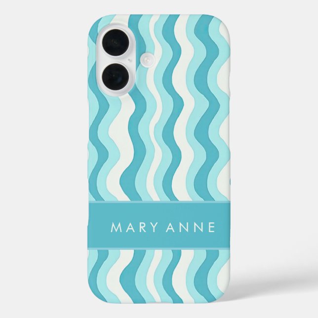 Coques Case-Mate iPhone Élégante bande verticale ondulée rétro (Verso)