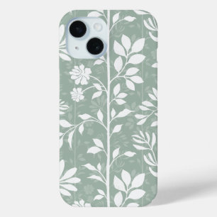 Coque Case-Mate iPhone Élégante botanique douce Art floral poétique vert