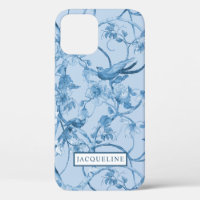 Élégante Chinoiserie florale Dusty Blancs