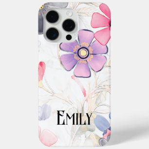 Coque Case-Mate iPhone Élégante couleur pastel clair fleurs printanières 