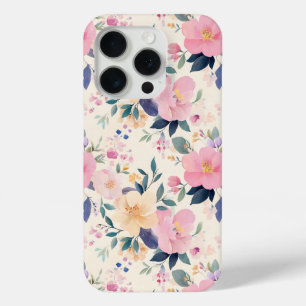 Coque Case-Mate iPhone Elégante couleur rose pastel en fleur