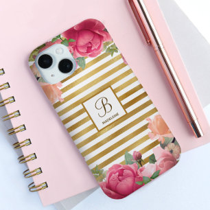 Case-Mate iPhone Case Élégante fille Monogramme Bouquet