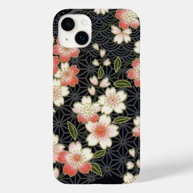Coques Case-Mate iPhone Élégante floraison de cerisiers à l'Origami Washi  (Verso)