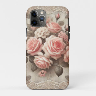 Case-Mate iPhone Case Élégante Florale rose Vintage avec dentelle