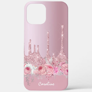 Case-Mate iPhone Case Élégante goutte d'or rose rose rose rose fleurie p