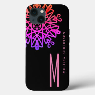 Case-Mate iPhone Case Élégante Holographie rose Ornate Monogramme