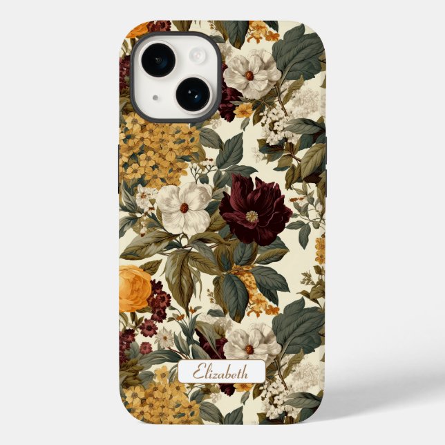 Coques Case-Mate iPhone Elégante Hydrangée Vintage Fleurs (Verso)