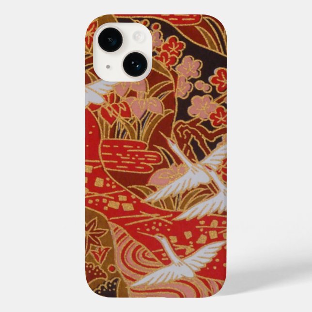 Coques Case-Mate iPhone Elégante Japonaise Washi Origami Grues Lucky (Verso)