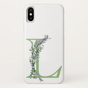 Case-Mate iPhone Case Elégante lettre alphabet L Lavender Eucalyptus