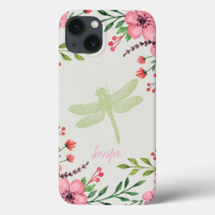 Case-Mate iPhone Case Élégante libellule rose vert