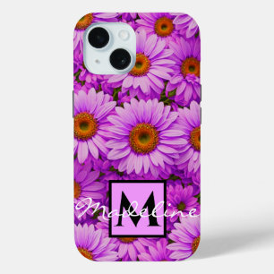 Coque Case-Mate iPhone Élégante marguerite florale magenta rose foncé