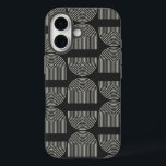 Coque Pour iPhone 16 Elégante Mid Century Mod Arch Lines noir et blanc<br><div class="desc">Elégante Mid Century Mod Arch Lines Noir et Blanc Téléphone Boîtier</div>