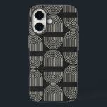 Coque Pour iPhone 16 Elégante Mid Century Mod Arch Lines noir et blanc<br><div class="desc">Elégante Mid Century Mod Arch Lines Noir et Blanc Téléphone Boîtier</div>