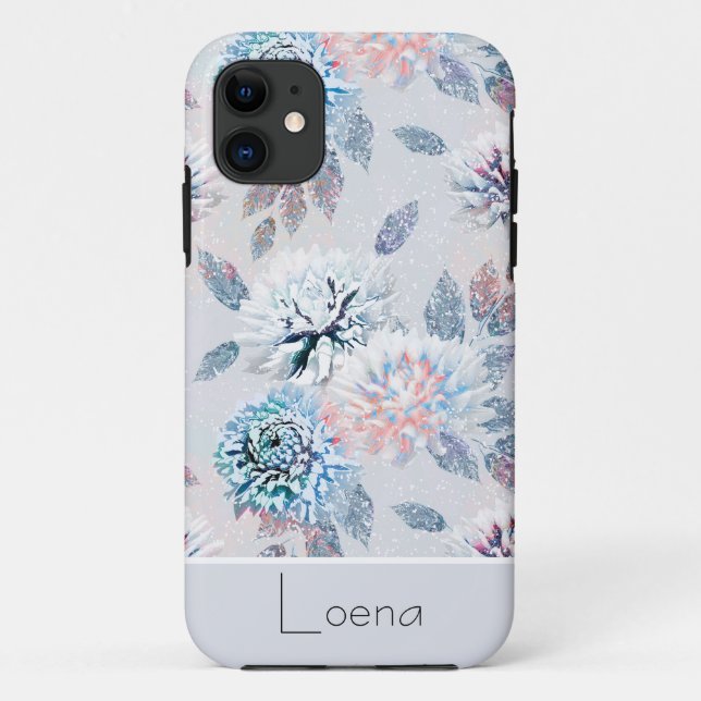 Coques Case-Mate iPhone Elégante motif rétro fleurie. (Dos)