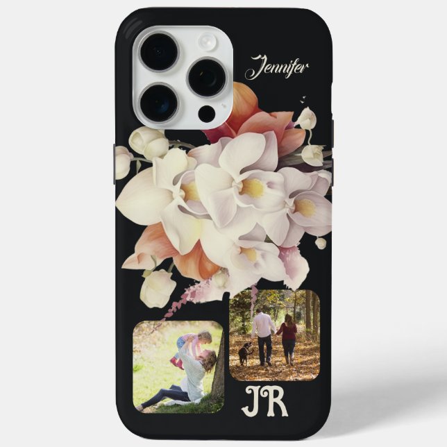 Coques Case-Mate iPhone Elégante Orchidée Florale-Calla Lily Photo/Nom (Verso)