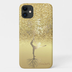 Case-Mate iPhone Case Elégante Parties scintillant or Bokeh Girl Tree Si