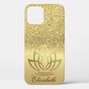 Case-Mate iPhone Case Elégante Parties scintillant or Bokeh Gold Lotus