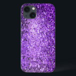 iPhone 13 Case Élégante Parties scintillant violette et diamants<br><div class="desc">Elégante parties scintillant violette et étincelle.</div>