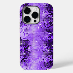 Coque Case-Mate iPhone Élégante Parties scintillant violette Séquence mét