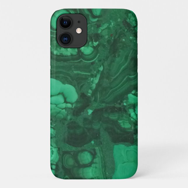Coques Case-Mate iPhone Élégante Pierre de Gemstone Vert Clair Fils Marbré (Dos)