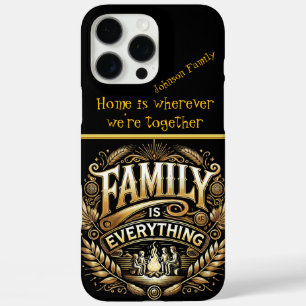 Coque iPhone 16 Pro Max Elégante plage de la famille feu de camp Gold Scen