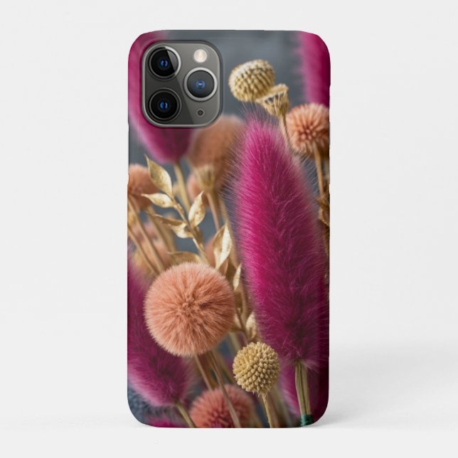 Coques Case-Mate iPhone Élégante queue de lapin séchée et florale pom-pom  (Dos)