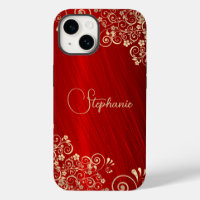 Elégante Rouby Red Gold Swirl