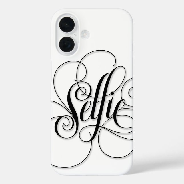 Coques Case-Mate iPhone Elégante SELFIE Luxueuse Calligraphie Flourie (Verso)