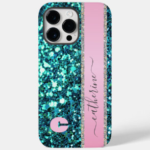 Coque Case-Mate iPhone Élégante tendance Parties scintillant Turquoise ba