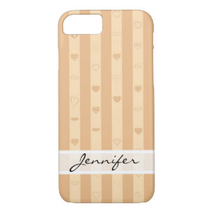 Case-Mate iPhone Case Élégante Toscane Stripes Motif de coeur moderne