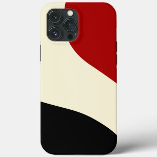 Case-Mate iPhone Case Elégante vague minimale en rouge, noir et crème