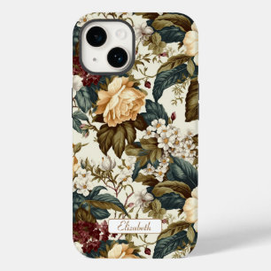 Coque Case-Mate iPhone Élégantes pivoines et hydrangées Vintages