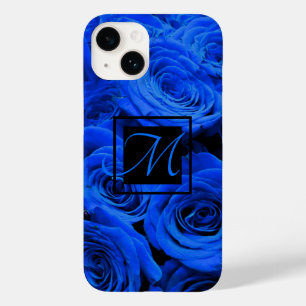 Coque Case-Mate iPhone Élégantes roses bleues fleurs bleues florale bleue
