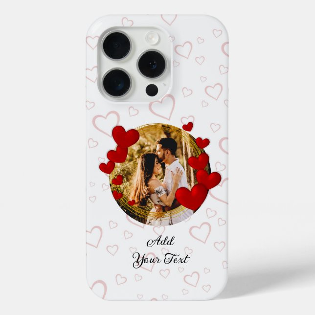 Coques Case-Mate iPhone Élégantes Saint-Valentin, Amour, Cœur Rouge Annive (Verso)
