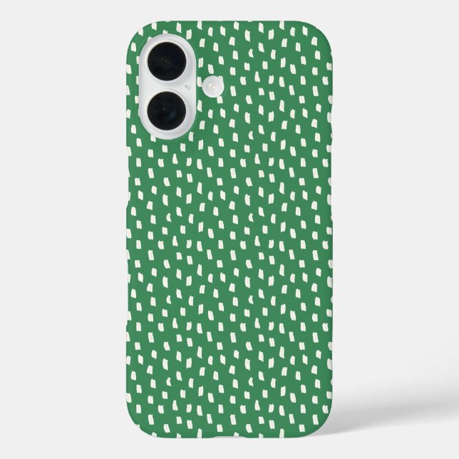 Coques Case-Mate iPhone Élégantes Touches de Pinceau Neutres Vert Feuillu  (Verso)