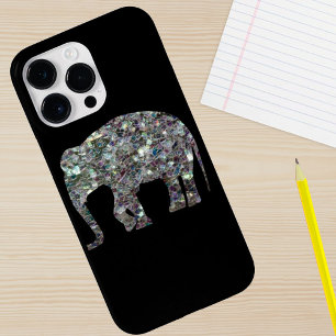 Coque Pour Pour iPhone 14 Pro Max Élément en mosaïque argentée colorée scintillante