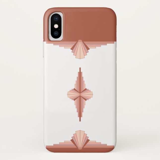 Coques Case-Mate iPhone Éléments Art déco dans une palette d'or rose (Dos)