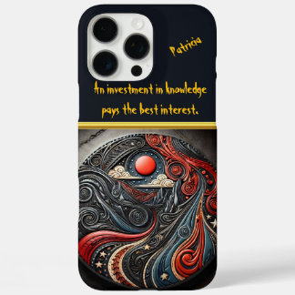 Coque iPhone 16 Pro Max Éléments cosmiques dans un design circulaire