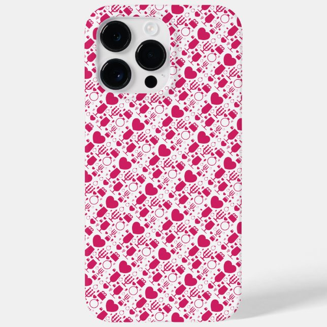Coques Case-Mate iPhone éléments de motifs de la Saint-Valentin (Verso)