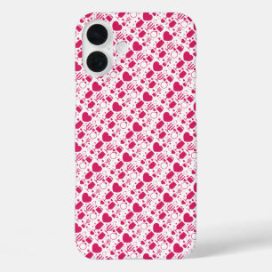 Coque Pour iPhone 16 Plus éléments de motifs de la Saint-Valentin