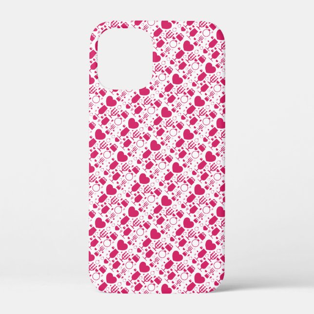 Coques Case-Mate iPhone éléments de motifs de la Saint-Valentin (Verso)